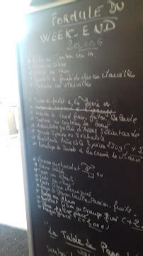 Menu at Le Chablis restaurant, Souchez.